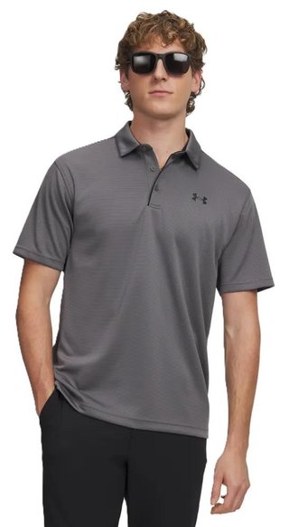 Under Armour Tech herr polo, grafit/svart