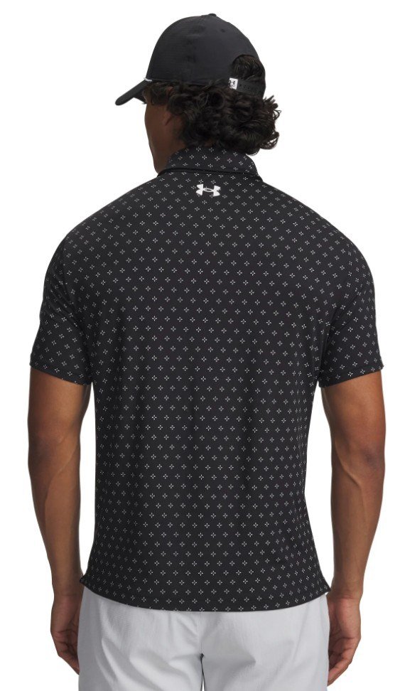 Under Armour Playoff 3.0 Printed herr polo, svart/vit