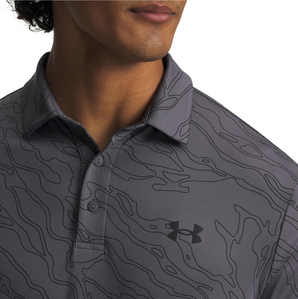 Under Armour Playoff 3.0 Printed herr polo, castlerock/black