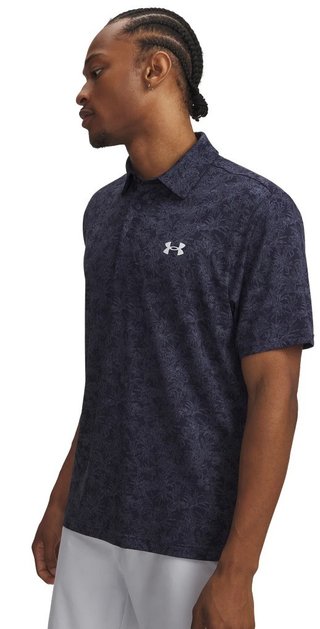 Under Armour Playoff 3.0 Printed herr polo, midnight navy/white
