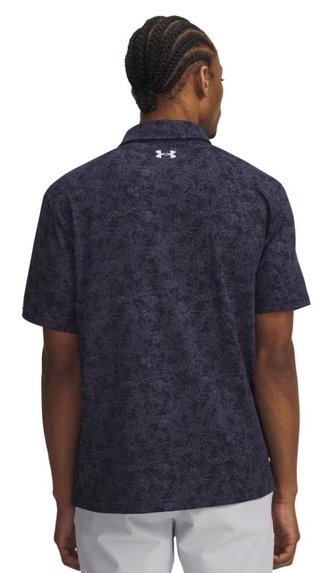 Under Armour Playoff 3.0 Printed herr polo, midnight navy/white