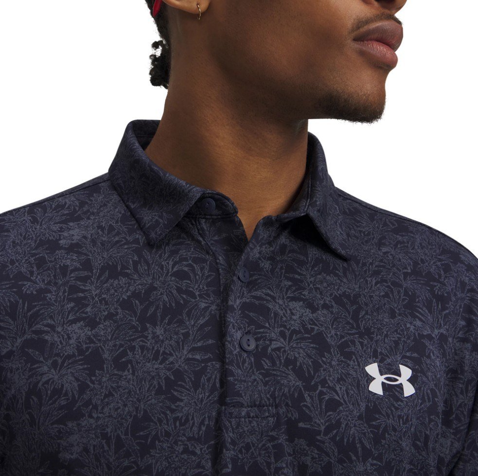 Under Armour Playoff 3.0 Printed herr polo, midnight navy/white