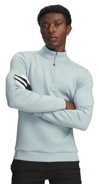 Under Armour UA Drive herr pullover, enamel blue/refresh mint