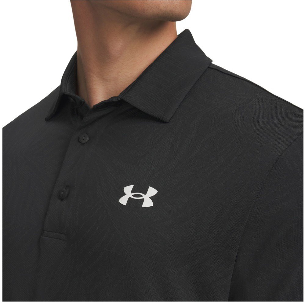 Under Armour Playoff Jacquard herr polo, svart/antracit
