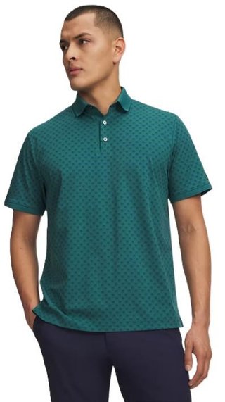 Under Armour ArmourDry Print Rib herr polo, rack green/arden green/midnight navy