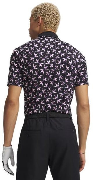 Under Armour ArmourDry Printed herr polo, svart/posh pink/vit