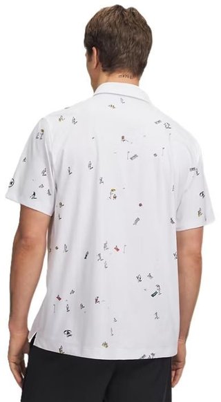 Under Armour ArmourDry Printed herr polo, white/rack green/black