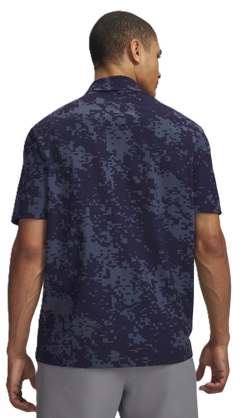 Under Armour Drive Chill Printed herr polo, midnight navy/halo grey