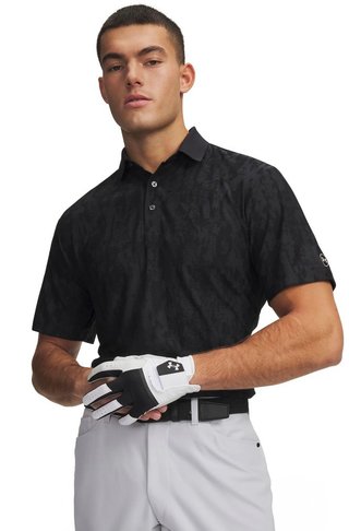 Under Armour Dry Jacquard herr polo, svart/antracit