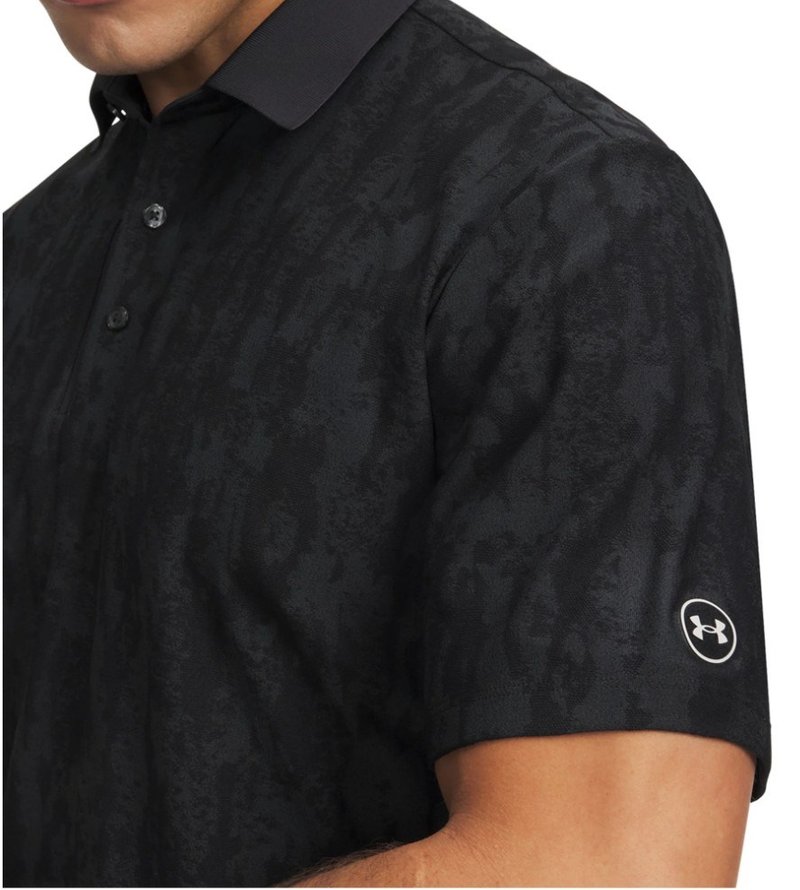 Under Armour Dry Jacquard herr polo, svart/antracit