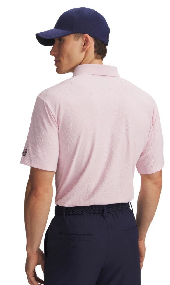 Under Armour Dry Jacquard herr polo, prime pink/pink dusk