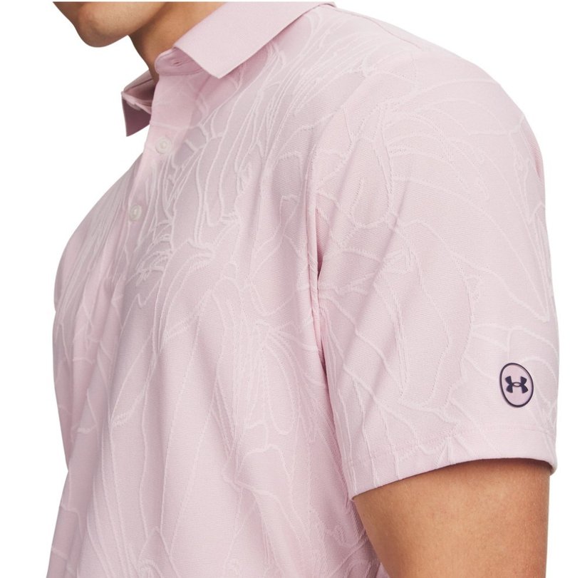 Under Armour Dry Jacquard herr polo, prime pink/pink dusk