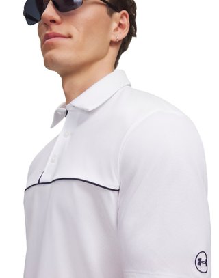 Under Armour Dry Horizon herr polo, white/midnight navy