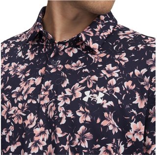 Under Armour Matchplay Printed herr polo, midnight navy/posh pink