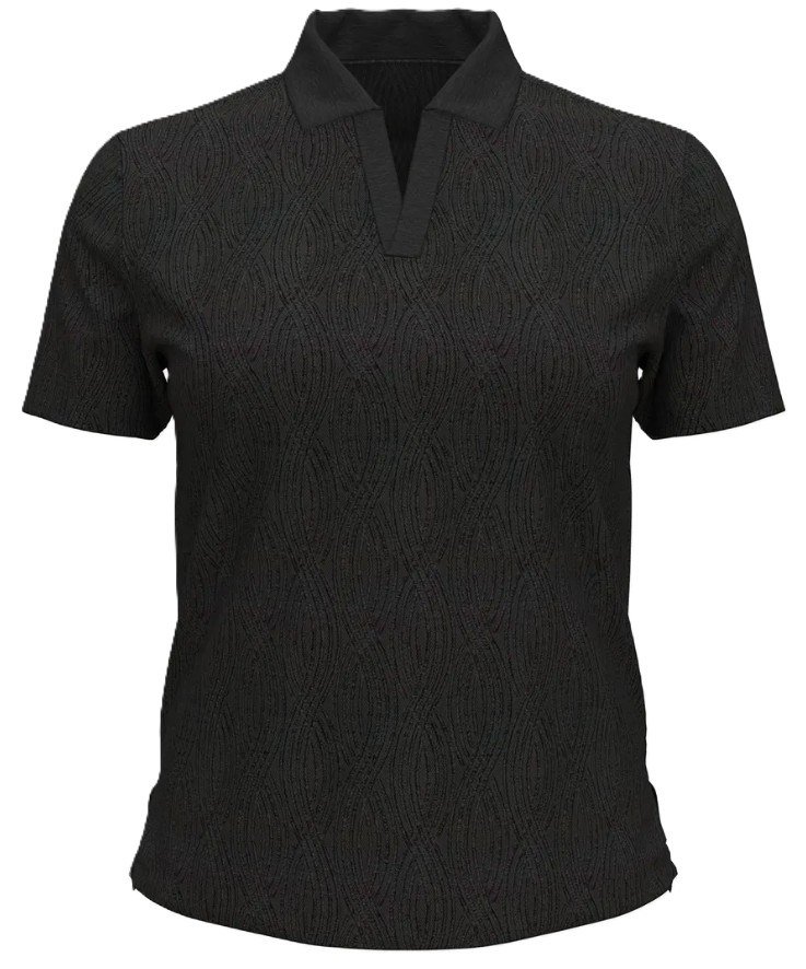 Under Armour Halo Bonded Jacquard dam polo, svart