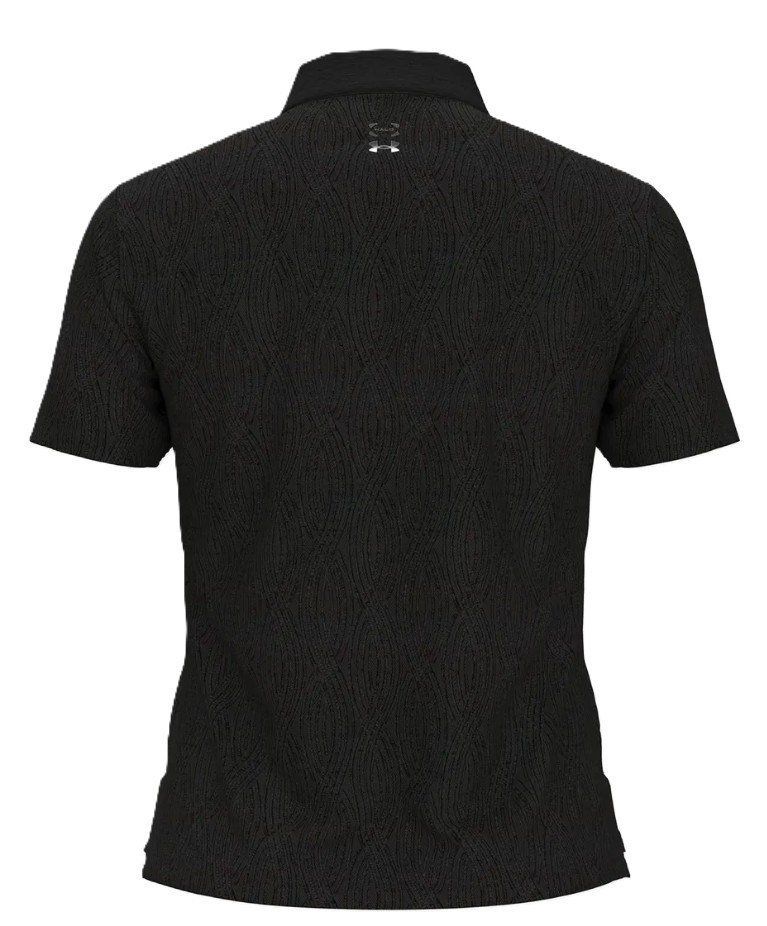 Under Armour Halo Bonded Jacquard dam polo, svart