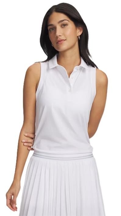Under Armour Drive Sleeveless dam polo, vit