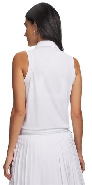 Under Armour Drive Sleeveless dam polo, vit