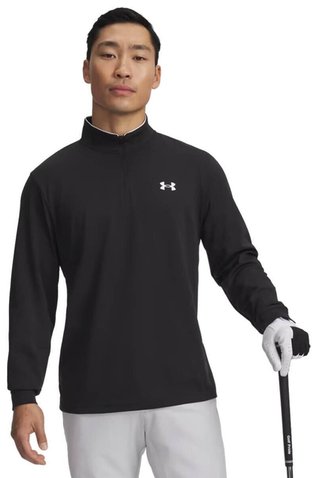 Under Armour MatchPlay 1/4 Zip herr sweatshirt, svart/vit