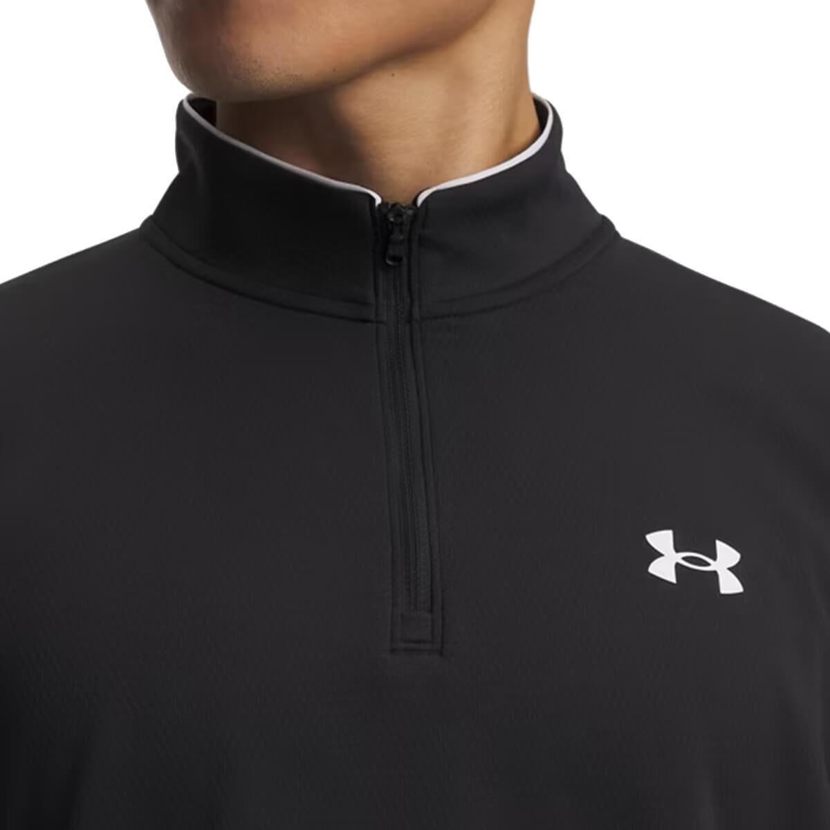 Under Armour MatchPlay 1/4 Zip herr sweatshirt, svart/vit