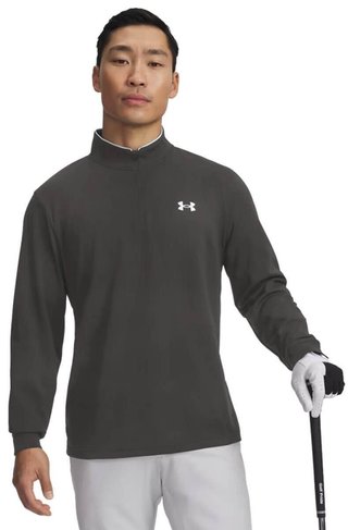 Under Armour MatchPlay 1/4 Zip herr sweatshirt, castlerock/white