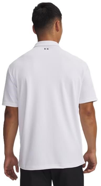 Under Armour Tee To Green Pique herr polo, vit/svart