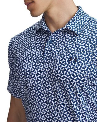 Under Armour UA T2G Printed herr polo, varsity blue/white/midnight navy