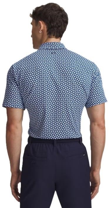 Under Armour UA T2G Printed herr polo, varsity blue/white/midnight navy