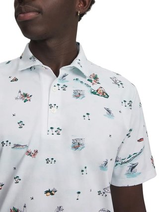 Under Armour ArmourDry Golf Trip Printed herr polo, vit