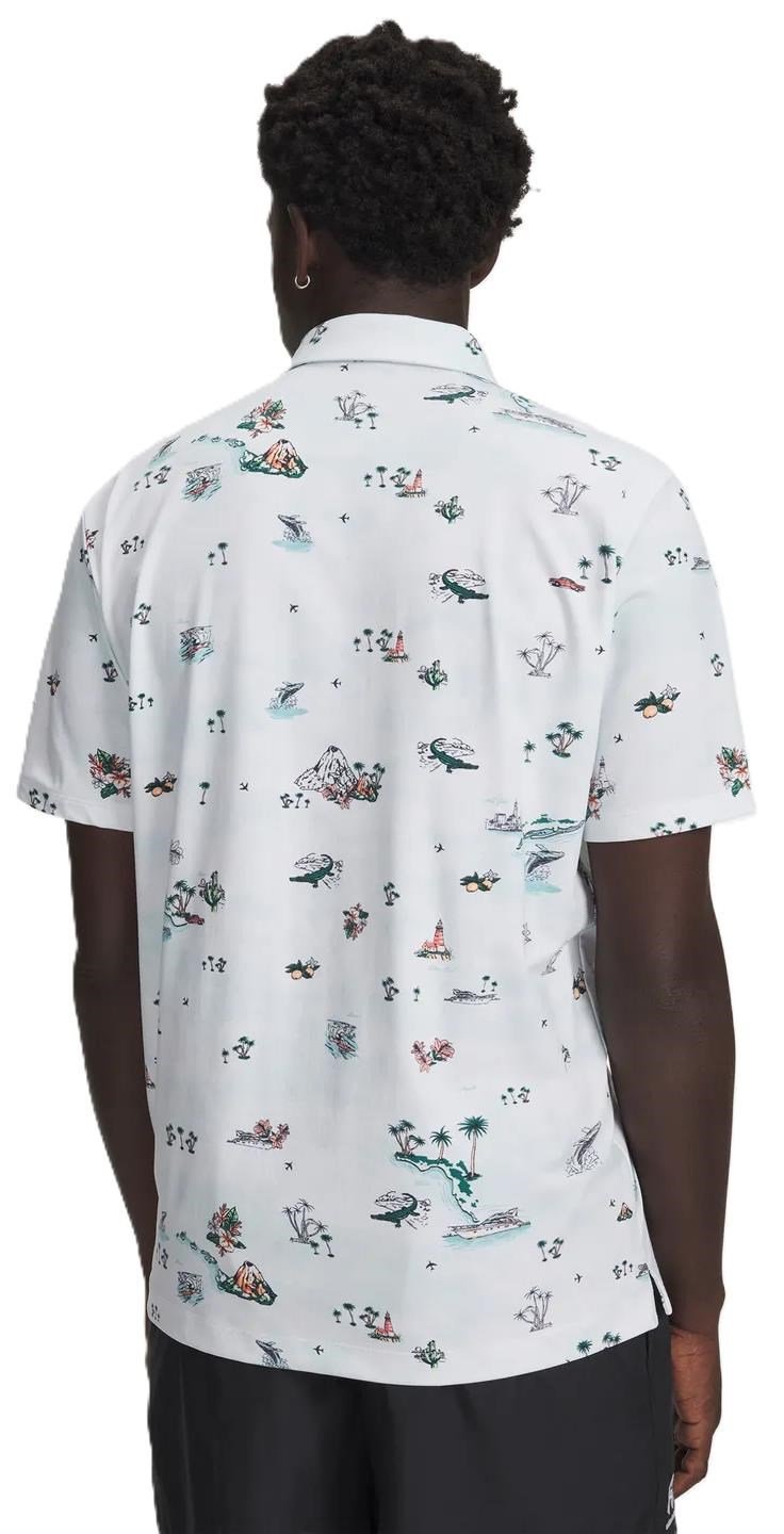 Under Armour ArmourDry Golf Trip Printed herr polo, vit
