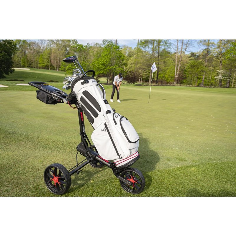 Bag Boy Slimfold Compact manuell vagn, blå/vit