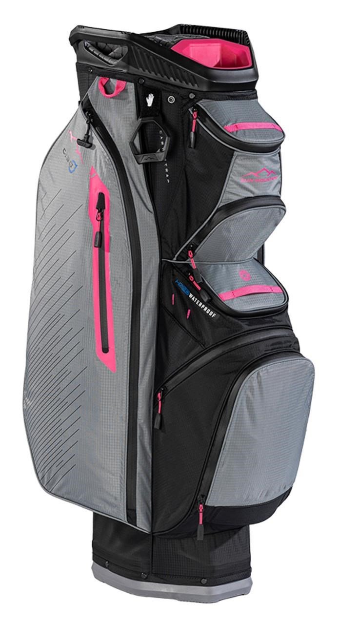 Sun Mountain H2NO C130 cart bag, black/nickel/pink