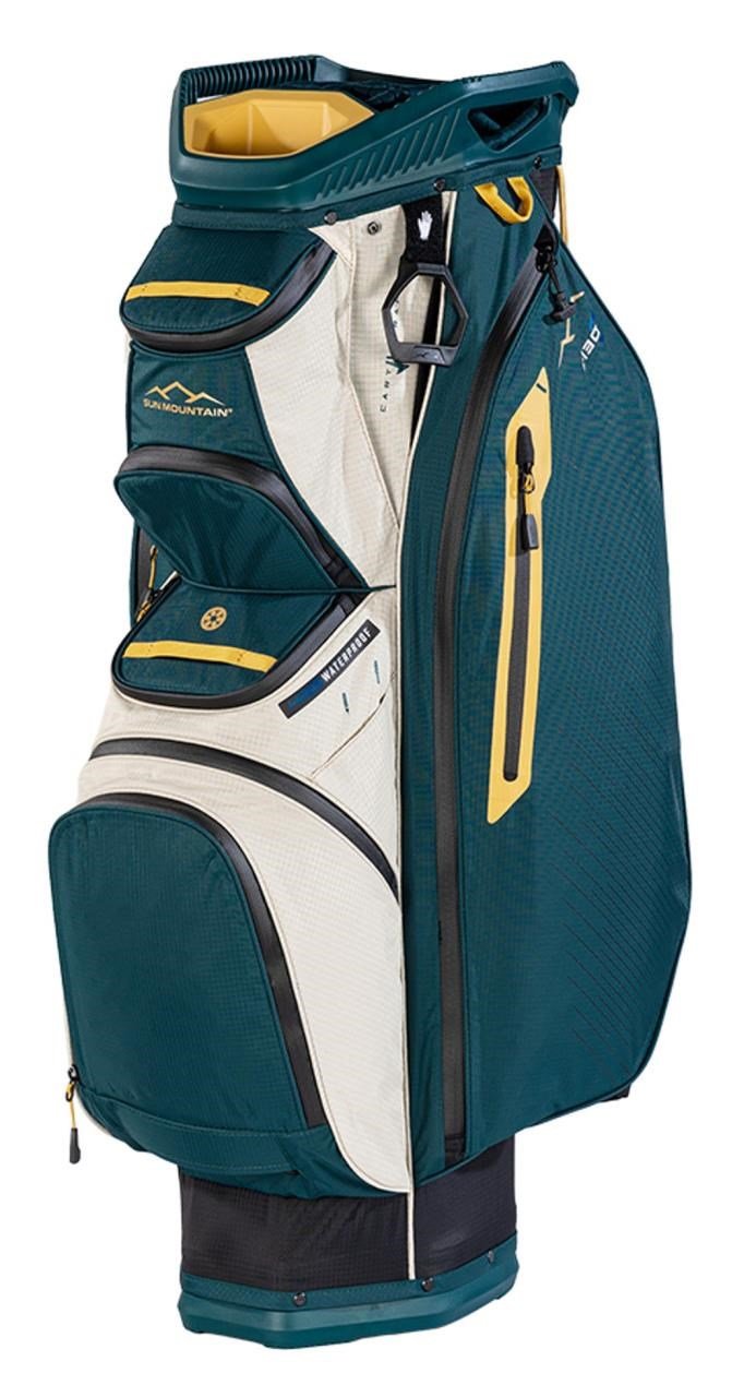 Sun Mountain H2NO C130 cart bag, black/pond/sand