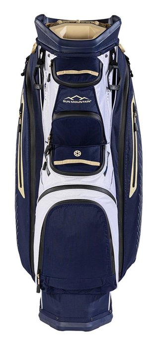 Sun Mountain H2NO C130 cart bag, navy/gold/white