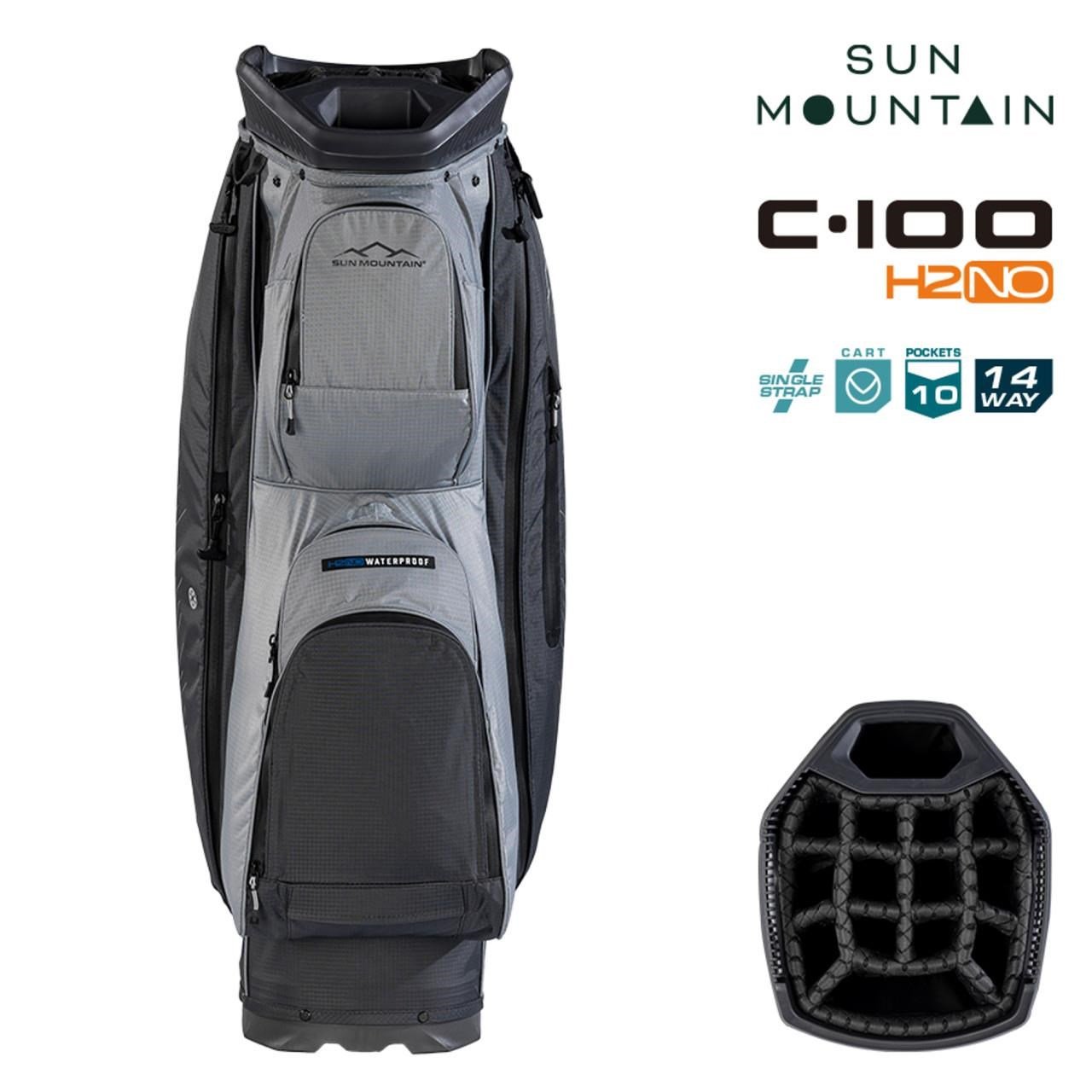 Sun Mountain H2NO C100 Waterproof cart bag, steel/cadet