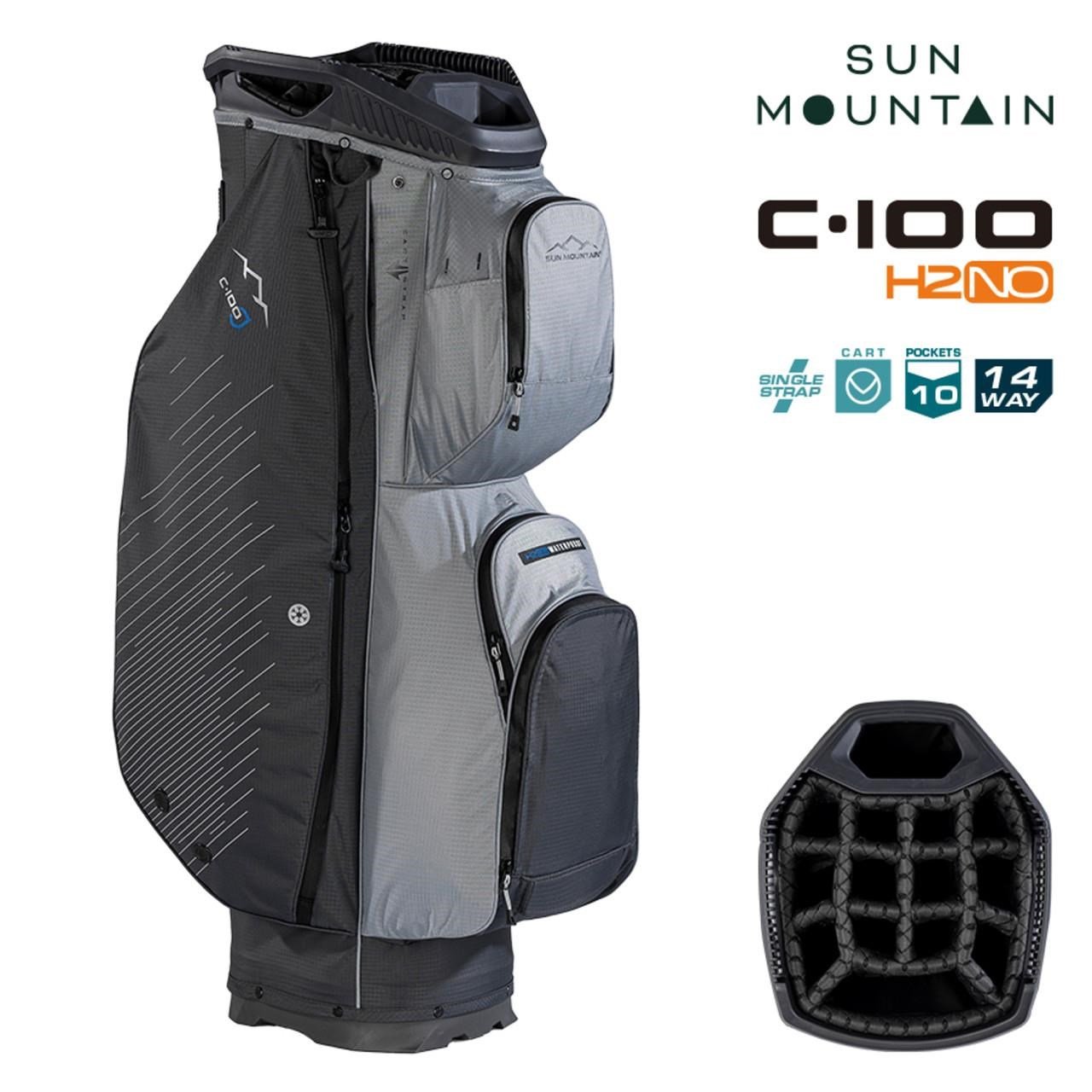 Sun Mountain H2NO C100 Waterproof cart bag, steel/cadet