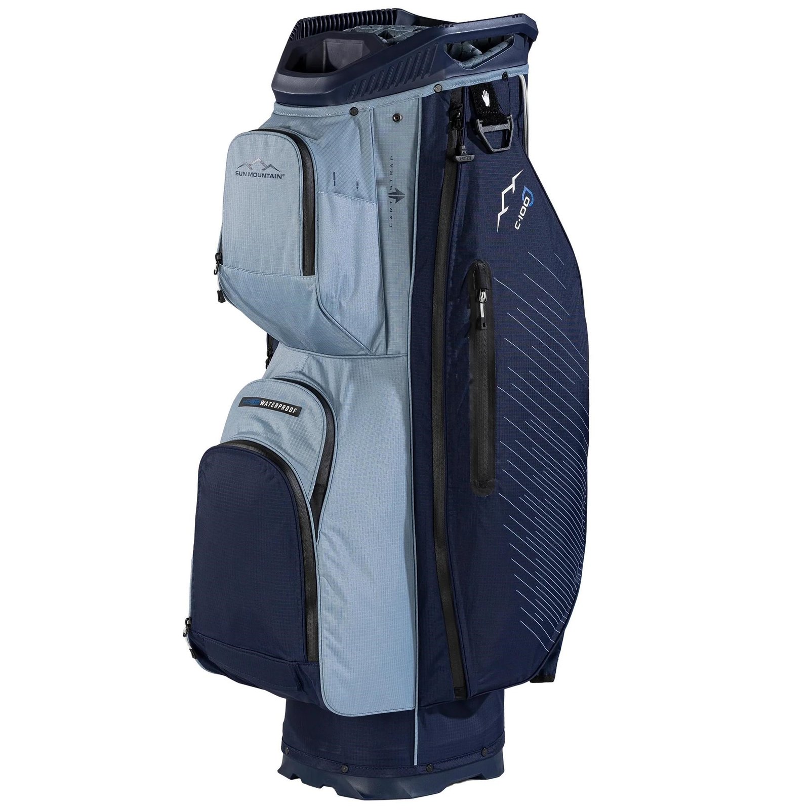 Sun Mountain H2NO C100 Waterproof cart bag, navy/ash/platinum