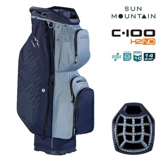 Sun Mountain H2NO C100 Waterproof cart bag, navy/ash/platinum