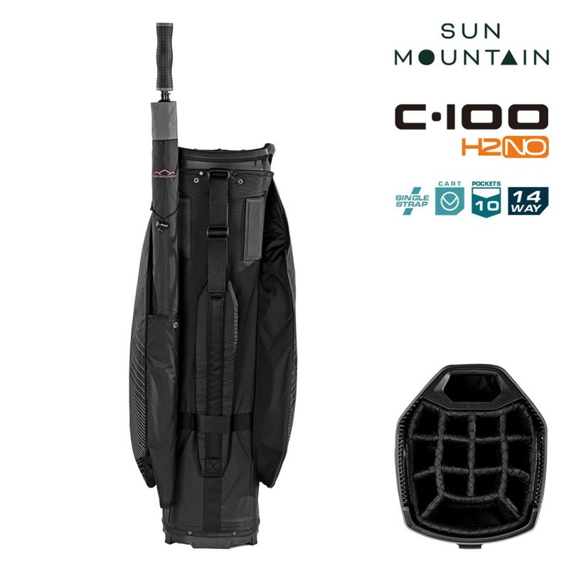Sun Mountain H2NO C100 Waterproof cart bag, svart