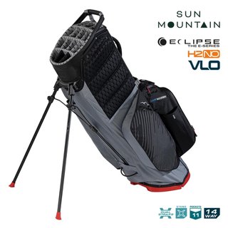 Sun Mountain H2NO E-4.5 14 Way VLO vattentät stand bag, nickel/svart/röd