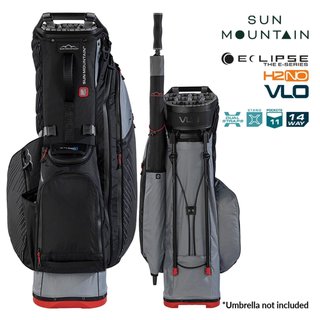 Sun Mountain H2NO E-4.5 14 Way VLO vattentät stand bag, nickel/svart/röd