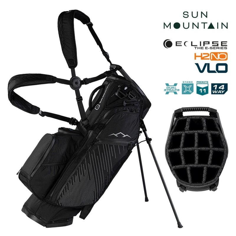 Sun Mountain H2NO E-4.5 14 Way VLO vattentät stand bag, svart/stål