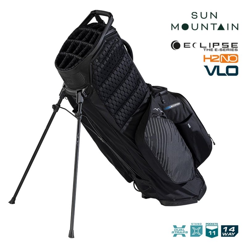 Sun Mountain H2NO E-4.5 14 Way VLO vattentät stand bag, svart/stål