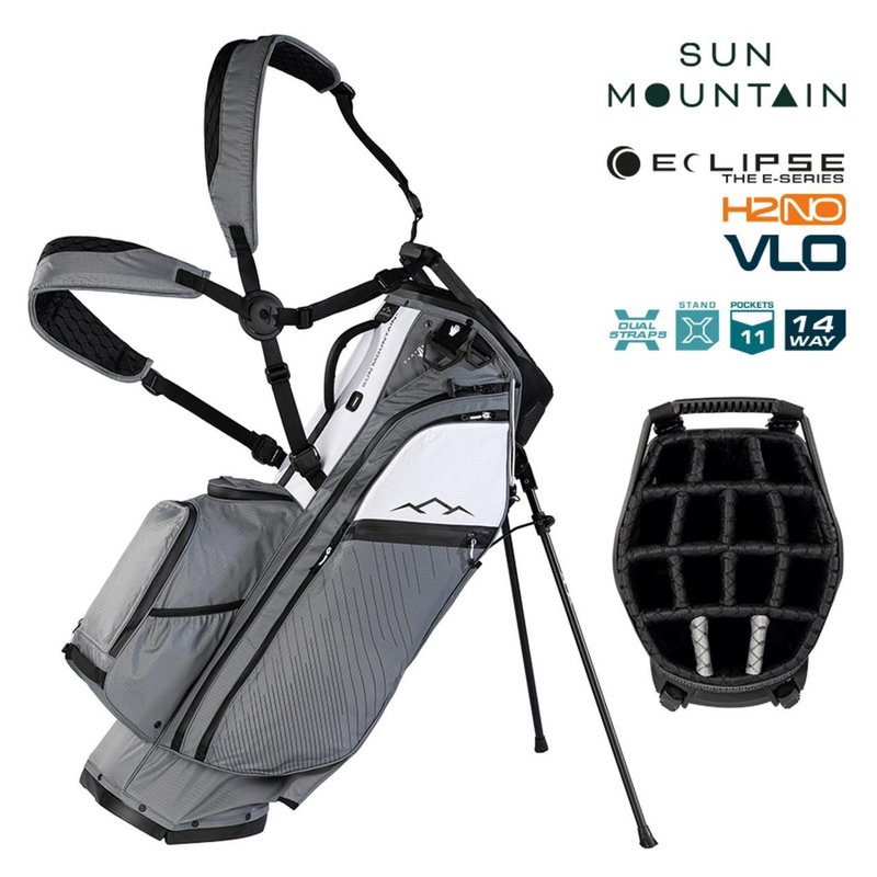 Sun Mountain H2NO E-4.5 14 Way VLO vattentät stand bag, nickel/white/black