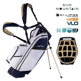 Sun Mountain H2NO E-4.5 14 Way VLO vattentät stand bag, navy/guld/vit