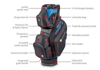 Motocaddy Pro-Series cart bag, svart/kol