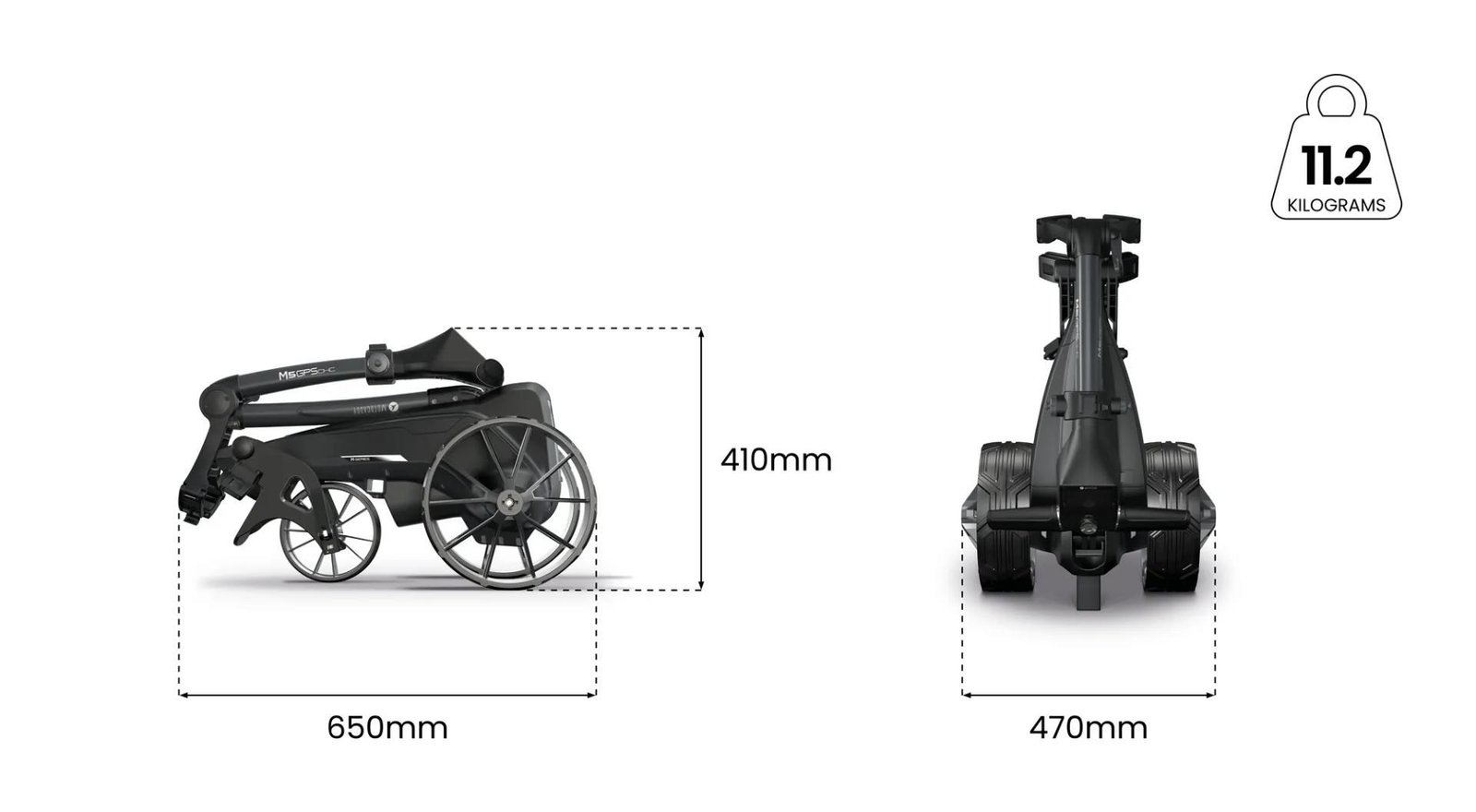 Motocaddy NEW M5 GPS DHC elektrisk vagn, Ultra Lithium