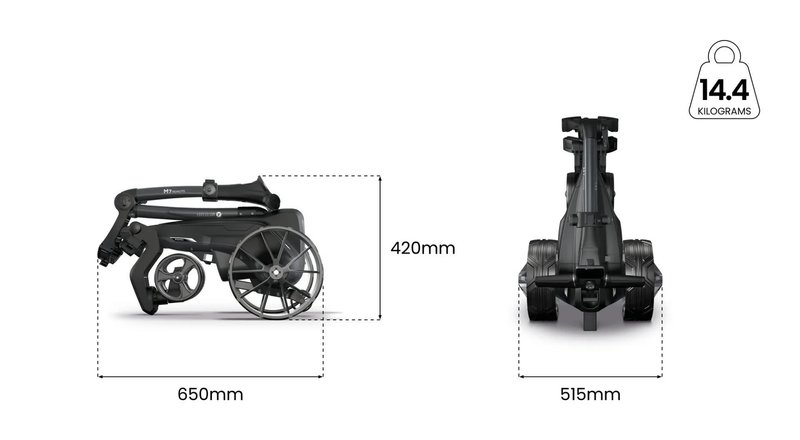 Motocaddy NEW M7 REMOTE DHC elektrisk trolley 2026, M7 Ultra Lithium, grafit