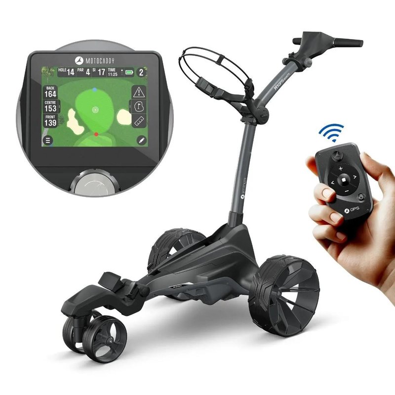 Motocaddy NEW M7 GPS REMOTE DHC elektrisk trolley 2026, M7 Ultra Lithium, grafit