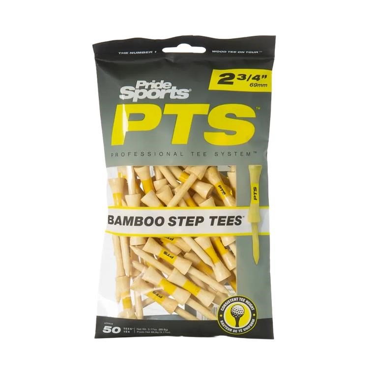 Pride Sports PTS Bamboo Step Tee 69 mm (2 3/4"), 50 tees, gul